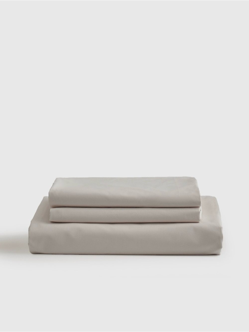 Quince Classic Organic Percale Fitted Sheet Set King in Light Grey 🩶